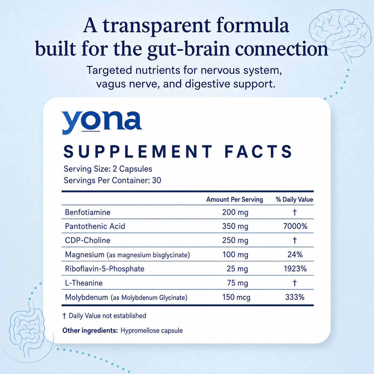 Yona Vagus+ Nervous System and Gut Support
